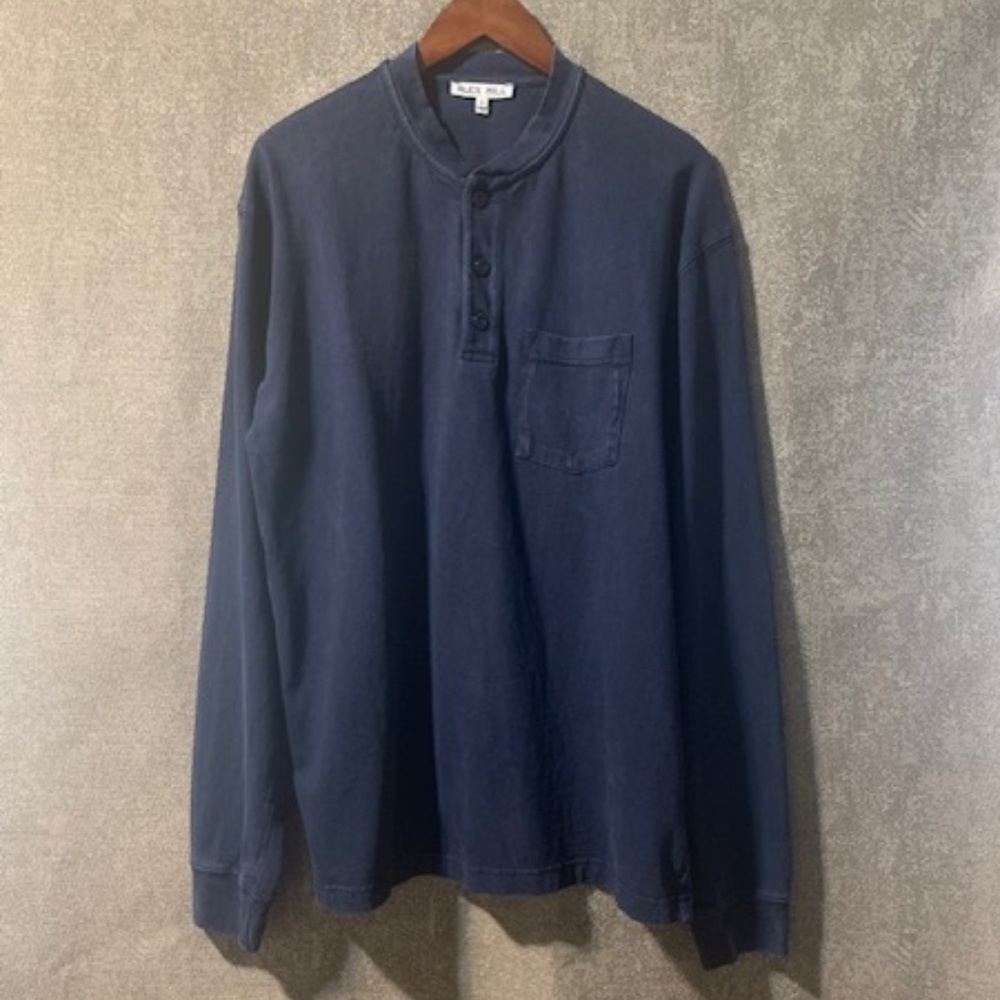 Alex Mill Navy Henley Shirt- size Small